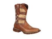 Durango Western Boot Women Faded USA Flag Square 7.5 M Brown DRD0107