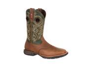 Rocky Western Boots Mens Ride LT Square Leather 9.5 M Brown RKW0140