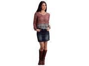 Stetson Western Skirt Womens Denim Studded 2 Blue 11 060 0594 0629 BU