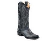 Stetson Western Boots Womens Embroider 7 B Black 12 021 6105 0931 BL