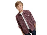 Roper Western Shirt Boy Performance Snap L S S Red 03 030 0064 0617 RE