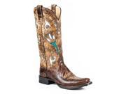 Stetson Western Boots Womens Tulip 7.5 B Brown 12 021 8607 1030 BR