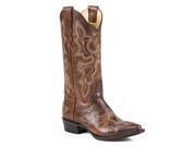 Stetson Western Boots Womens Embroider 8 B Tobacco 12 021 6105 0930 BR