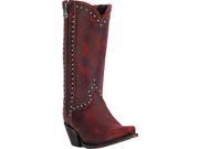 Dan Post Western Boots Womens 11 Leather Studded 10 M Red DP3636