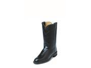 Justin Western Boots Womens Leather Roper Kipskin 9 B Black L3703