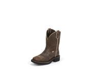 Justin Western Boots Womens Gypsy Flower Embossed 10 B Brown L9618