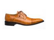 Ferrini Dress Shoes Mens Alligator Leather Lace Up 10.5 D Cognac F216