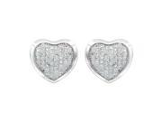 Montana Silversmiths Jewelry Womens Earrings Pave Hearts Silver ER3073
