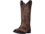 Laredo Western Boots Women 11 Stitch Broad Square SH 10 M Taupe 5677