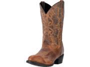 Laredo Western Boot Mens 12 Round Toe Leather 7 D Tan Distressed 68452