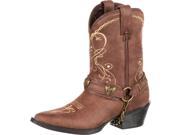 Durango Western Boots Girls 8 Lil Heartfelt 3 Child Brown DBT0135