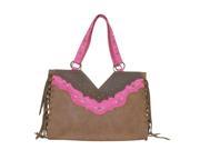 Way West Western Handbag Women Nora Satchel Conceal Brown Pink 1622493