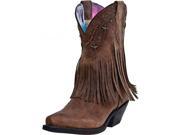 Dingo Western Boots Womens 7 Cassidy Fringe Star Cowboy 9 M Tan DI7447