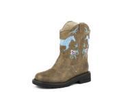 Roper Western Boots Girls Flower Horse 9 Child Tan 09 018 1202 0032 TA