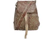 Angel Ranch Western Backpack Womens Drawstring Magnetic Brown HB713
