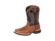 Durango Western Boots Boys Kid Saddle Leather 3.5 Child Brown DBT0144