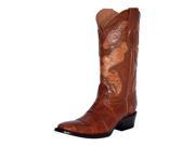 Ferrini Western Boots Mens Genuine Alligator Belly 9 D Cognac 10741 02