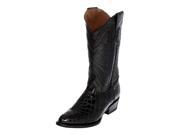 Ferrini Western Boots Mens Genuine Alligator Belly 8 D Black 10711 04