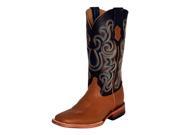 Ferrini Western Boots Womens Square Toe Stitching 9 B Cognac 82293 02
