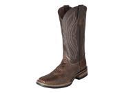 Ferrini Western Boots Mens Exotic Kangaroo Rubber 8.5 D Choc 10893 09