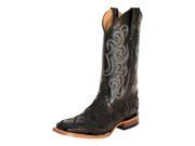 Ferrini Western Boots Men Ostrich Gator Patchwork 8.5 D Black 11393 04