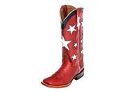 Ferrini Western Boots Womens Americana Stars Square 8.5 B Red 82193 22