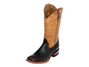 Ferrini Western Boots Mens Caiman Stitching 10.5 D Chocolate 42493 09