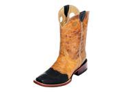 Ferrini Western Boots Mens Exotic Lizard D Toe 10.5 D Saddle Black RL3
