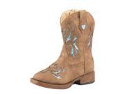 Roper Western Boots Girls Glitter 8 Infant Tan 09 017 1901 1549 TA