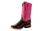 Anderson Bean Western Boots Girls Kids Roper 11 Child Cocoa Puff K7901