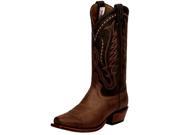 Tony Lama Western Boot Mens Roo Buffalo Cowboy 10.5 D Cognac CE4063