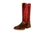 Tony Lama Western Boots Mens 3R Sq Toe Walking Heel 12 D Tan 3R4026