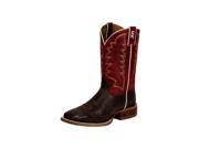 Tony Lama Western Boots Mens 3R Sq Toe Leather 9 D Caf? Red 3R1127