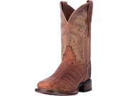 Dan Post Western Boots Mens 11 Shaft Caiman Cowboy 7.5 D Cognac DP3854