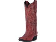 Laredo Western Boots Womens 12 Snip Toe Leather Pull On 6 M Red 51035