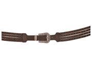 Angel Ranch Western Belt Womens Embossed Studs Leather XL Brown A5092