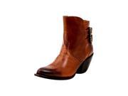 Lucchese Western Boots Womens Catalina Bootie Buckle 9 B Cognac M4986