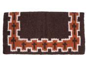 Tough 1 Saddle Blanket Wool Crosses 36 x 34 Brown Rust White 35 8915