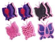 Tough 1 Groom Kit 6 Piece Butterfly Assortment Pink Purple 68 94006D