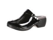 Rocky 4EurSole Work Shoes Womens Patent Leather Clog 40 W Black RKH048