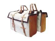 Outfitters Panniers Canvas Leather Pair 25 x 19 x 11 White WPA135