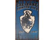 Cowboy Signs Wood Wall Hanging Cheyenne Frontier Days Blue 7011b