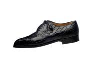 Ferrini Dress Shoes Mens Alligator Lace Up Leather 10.5 D Black F3673