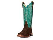 Cinch Western Boots Womens Square Hippo Print 10 B Chocolate CFW1014