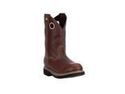 John Deere Western Boots Mens 11 Waterproof ST EH 8.5 M Brown JD4385