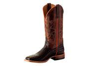 Horse Power Western Boots Mens Weave Square Roper 10.5 EE Black HP1791