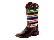 Macie Bean Western Boots Girls Kids Stripe Square 4 Youth Toast MY9078