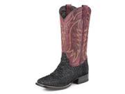 Stetson Western Boots Mens Fish Scale 10.5 D Black 12 020 8838 3604 BL