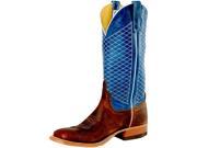Anderson Bean Western Boots Mens Mike Tyson Bison 8 D Brown Blue S1116