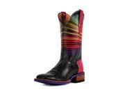 Cinch Western Boots Womens Edge Technicolor Sq Toe 6.5 B Black CEW139